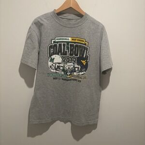 2012 Coal Bowl Marshall Vs West Virginia T Shirt Size Mens Large Gray